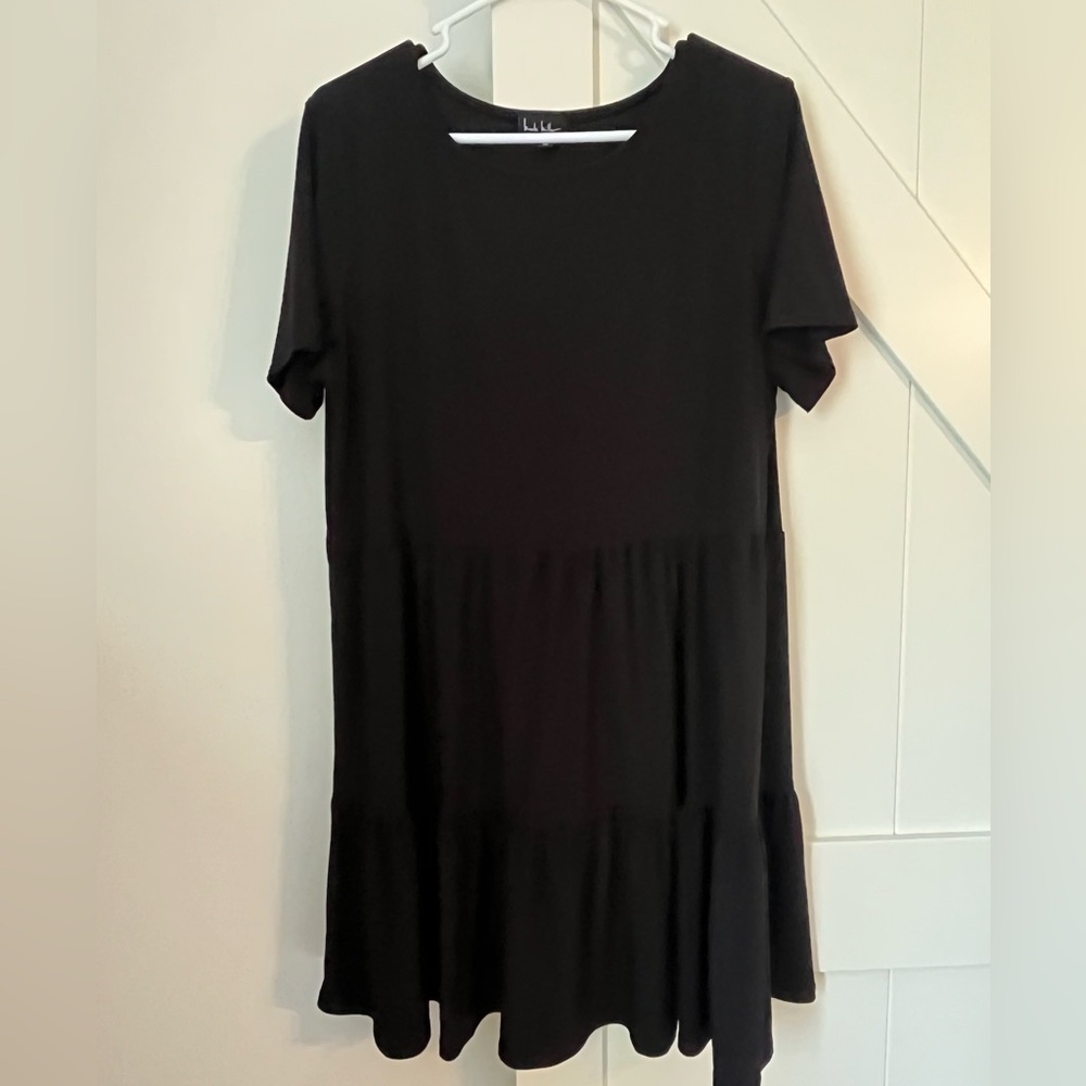 Tiered black dress